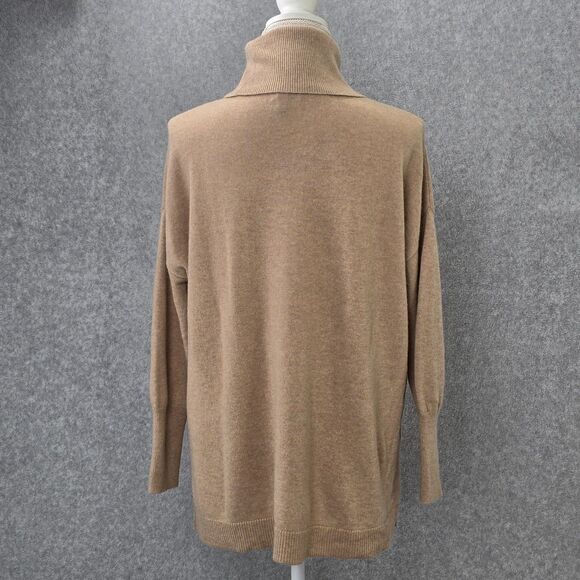 Joie Womens Small Wool Cashmere Camel Beige Long Sleeve Turtleneck Sweater - Picture 5 of 13